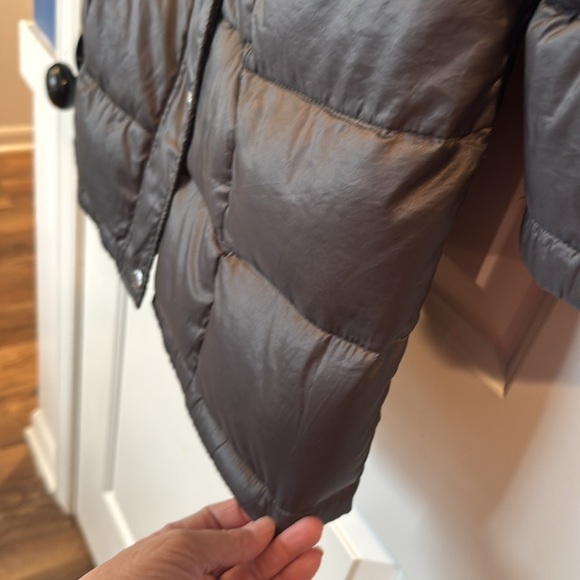 Michael Kors Gray Packable Down Fill Puffer Jacket Coat Women’s Size Medium - Picture 8 of 13